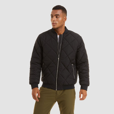 Men's Quilted Bomber Jacket