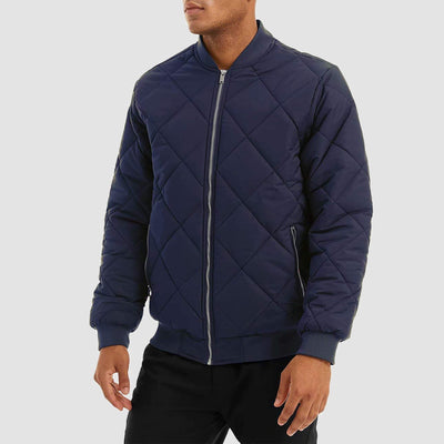 Men's Quilted Bomber Jacket