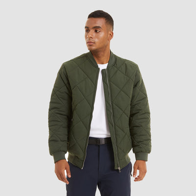 Men's Quilted Bomber Jacket