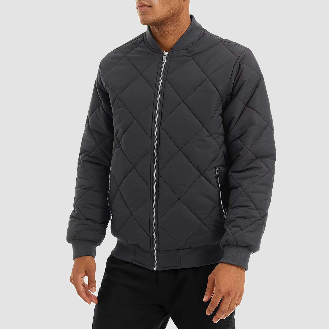 Men's Quilted Bomber Jacket