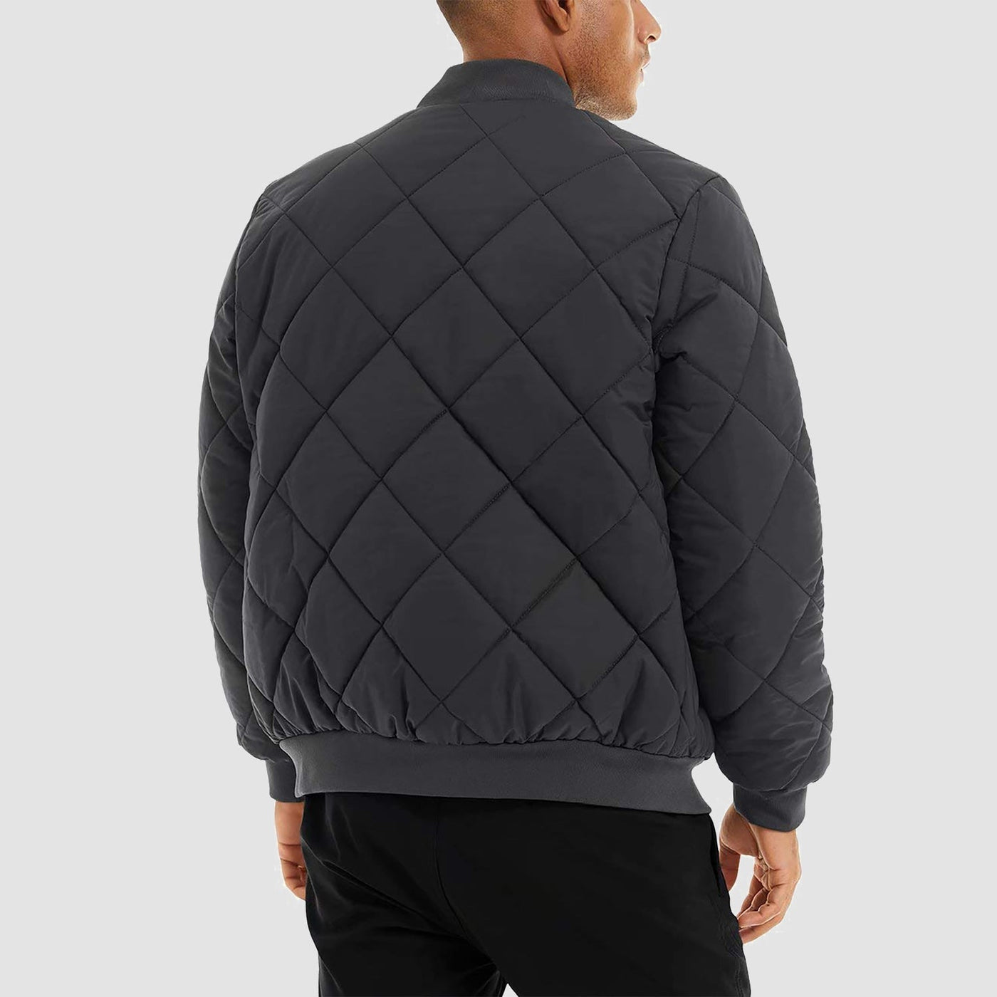 Men's Quilted Bomber Jacket