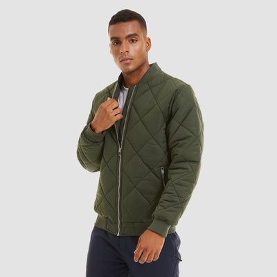Men's Quilted Bomber Jacket