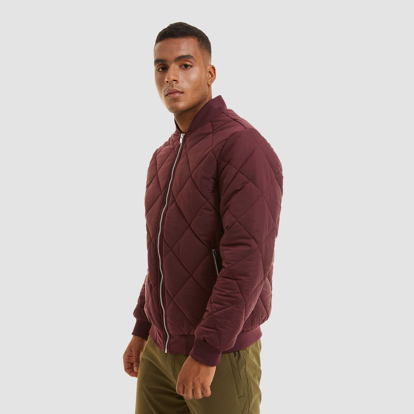 Men's Quilted Bomber Jacket